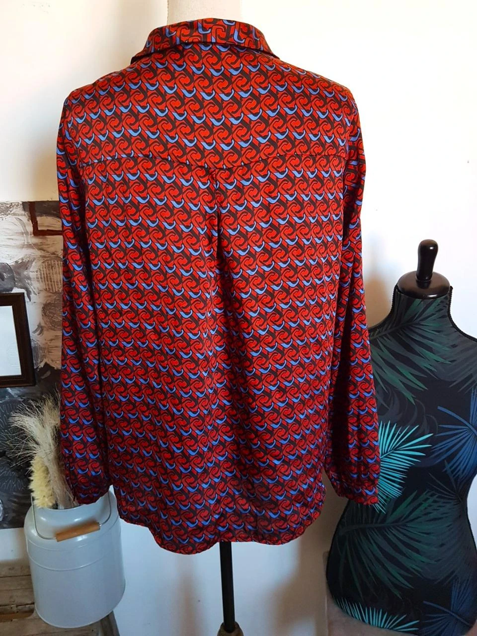 ♥Blouse fluide satinée géométrique Cache Cache - Taille 40 – photo 3